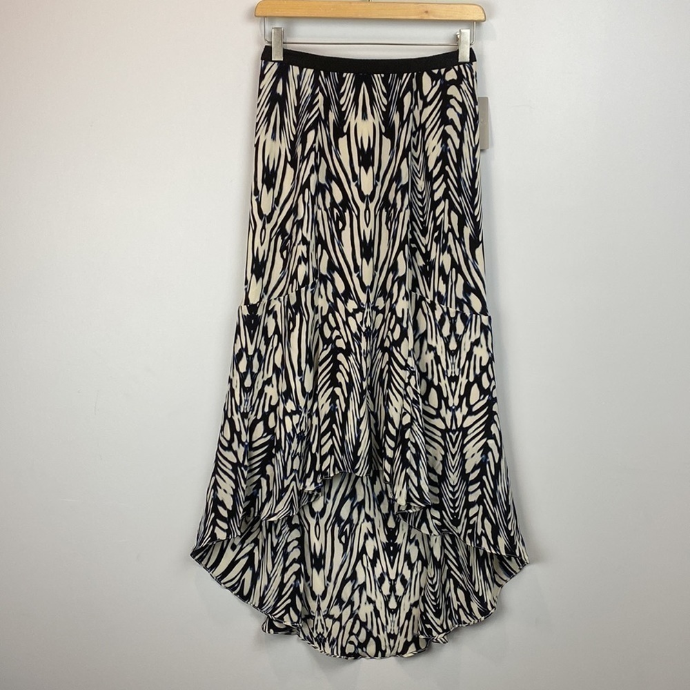 Anthro • Leifsdottir Inked Antonia Silk High Low Skirt - Picture 2 of 14